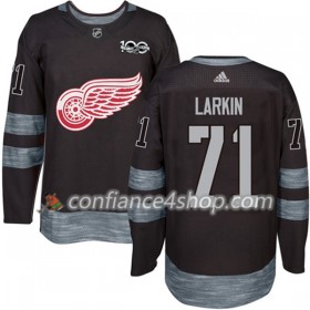 Adidas Maillot de Hockey Detroit Red Wings Dylan Larkin 71 1917-2017 100th Anniversary Noir Authentic - Homme